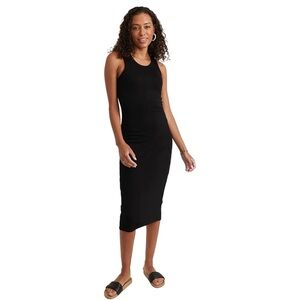 Marine Layer Elegant Black Sleeveless Midi Dress